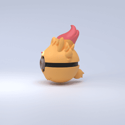 Pompom Pokeball 3d model