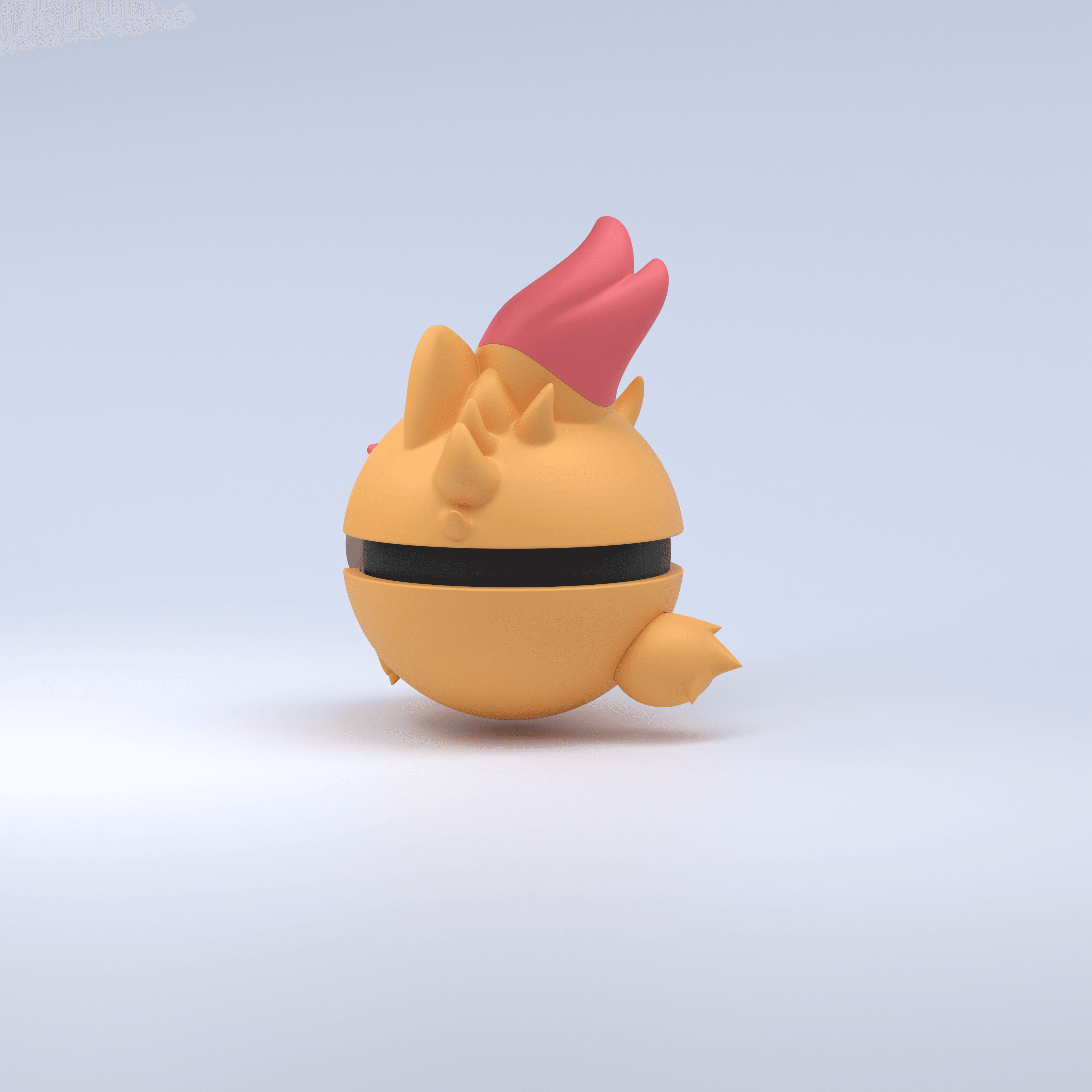 Pompom Pokeball 3d model
