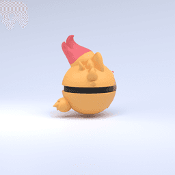 Pompom Pokeball 3d model