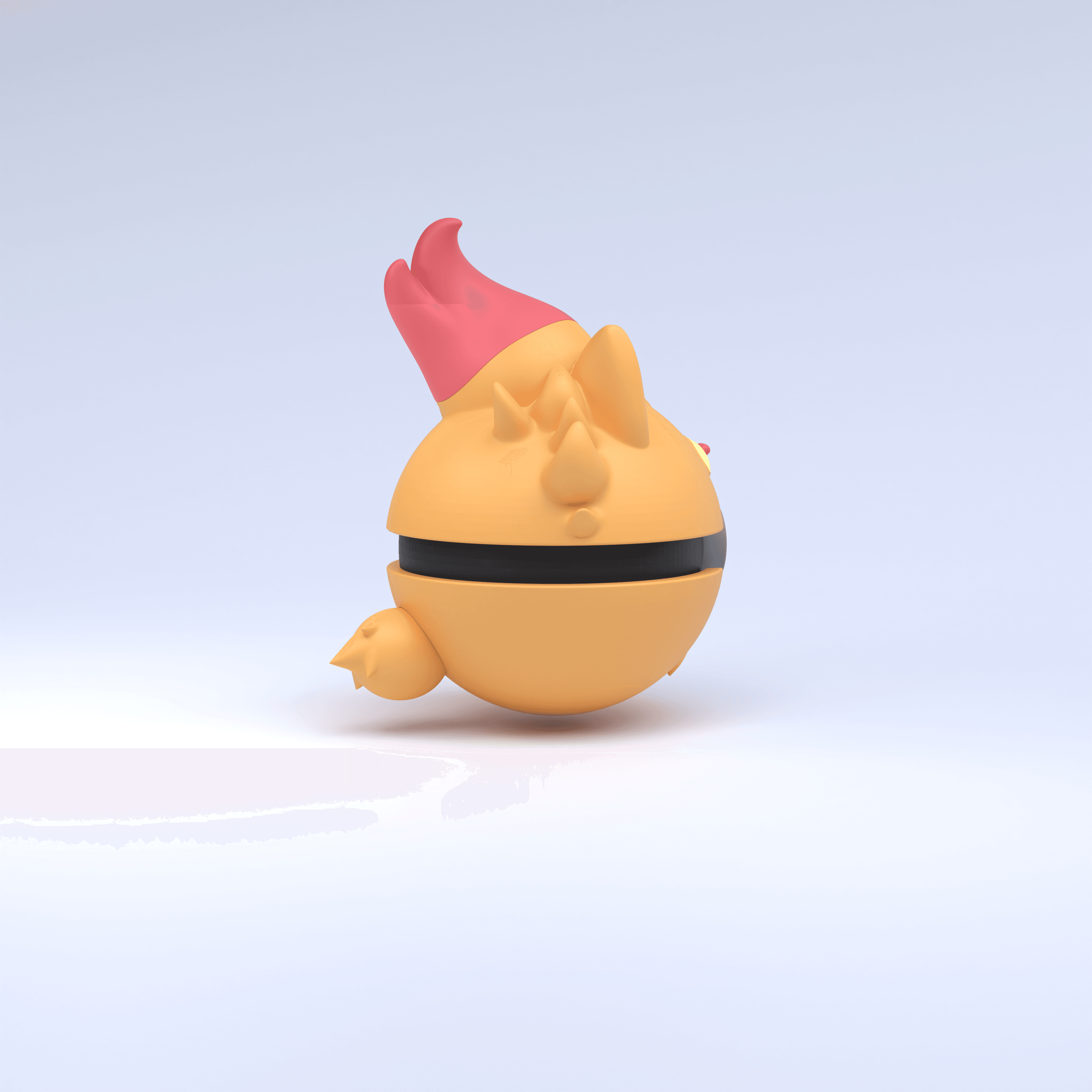 Pompom Pokeball 3d model