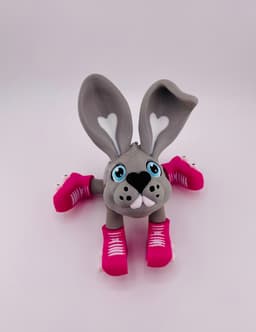 Bunny Roller Skate Flexi 3d model