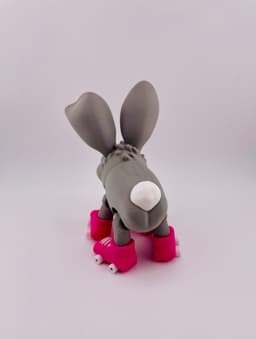 Bunny Roller Skate Flexi 3d model
