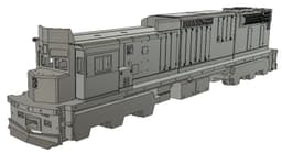 HO and N Scales EMD GM6C Electric Locomotive - Shell and Chassis 3d model