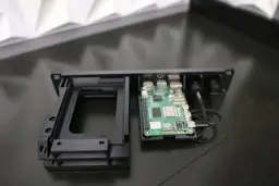 Raspberry Pi5 NAS 10-inch server rack plate, 2 hot swap SSD units, HDMI and power connectors 3d model
