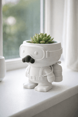Little Scuba Diver Planter Succulent Pot 3d model