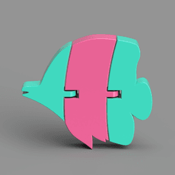 Articulated Tropical Fish 3d model
