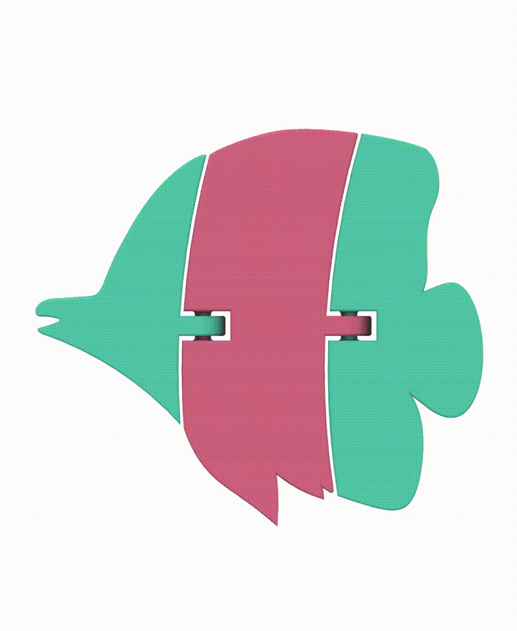 Articulated Tropical Fish 3d model