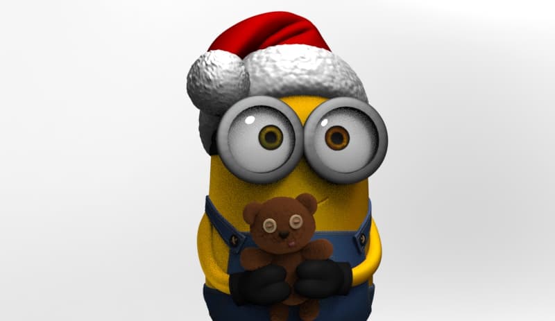 Santa Hat Minion 3d model