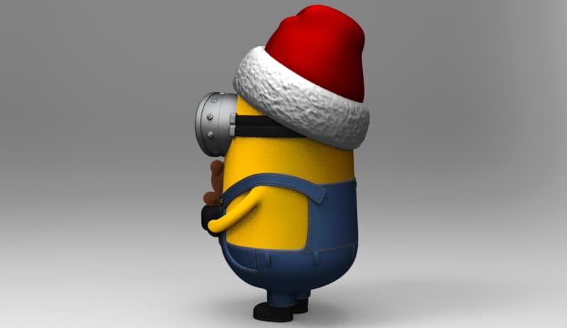 Santa Hat Minion 3d model