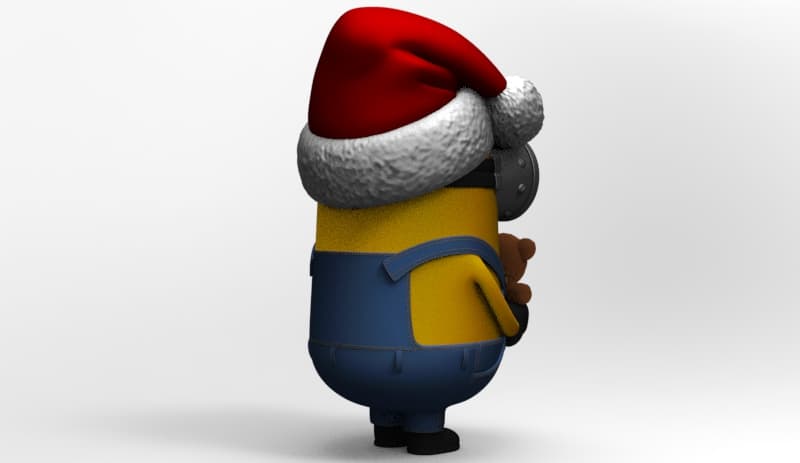 Santa Hat Minion 3d model