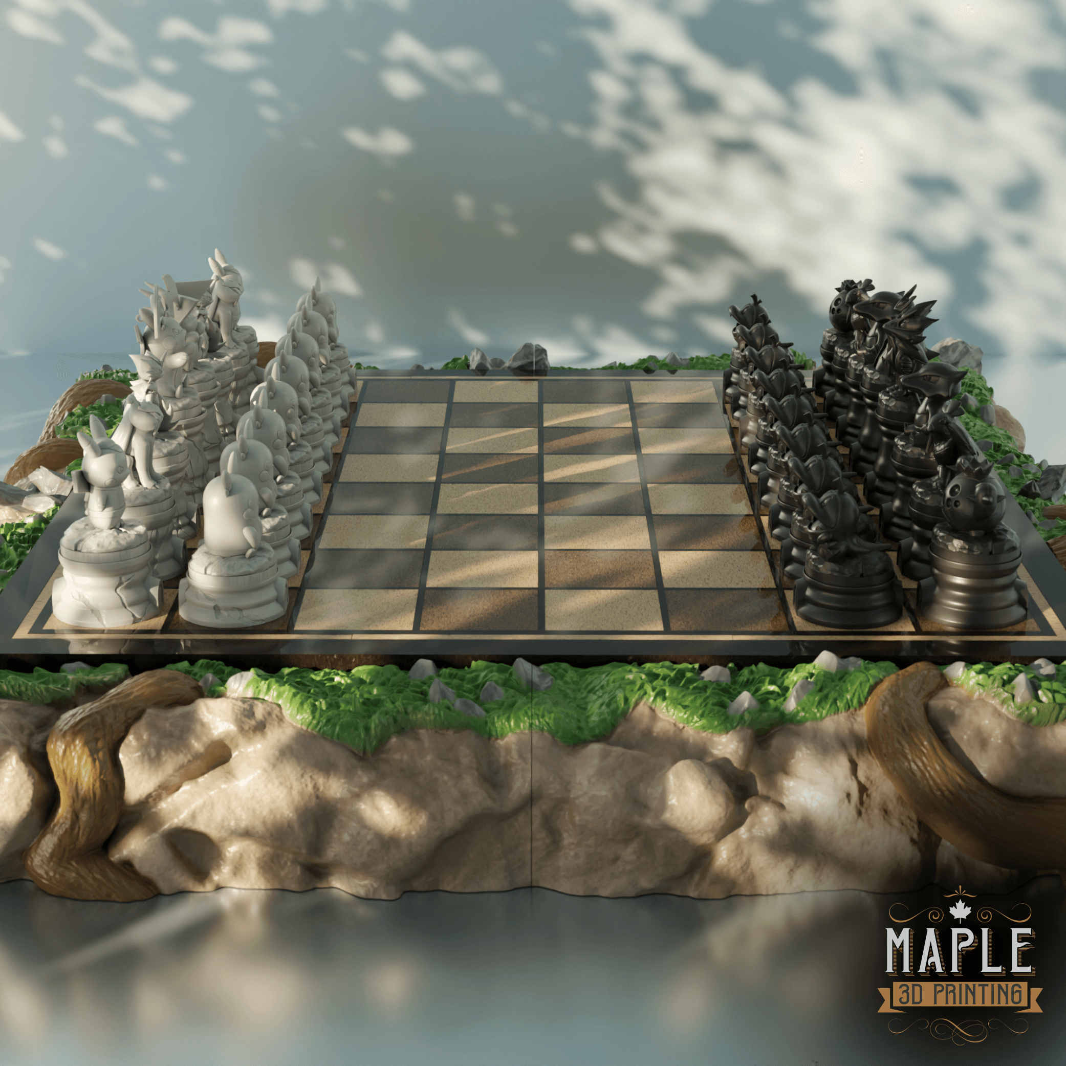 Chess Set - Pokemon - Customizable 3d model