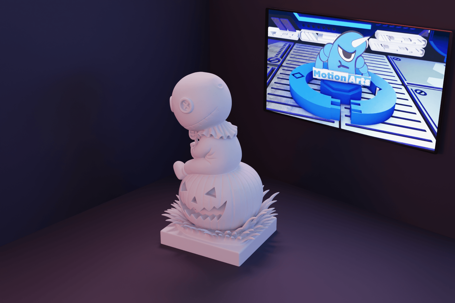 Boneco Sentado abobora.stl 3d model