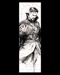 fanart sketches of marvel heroes -Wolverine, Deadpool and Doctor Strange - Bookmarks 3d model