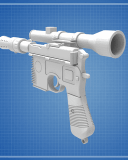 Han Solo's DL-44 Heavy Blaster Pistol - Star Wars 3d model