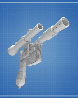 Han Solo's DL-44 Heavy Blaster Pistol - Star Wars 3d model