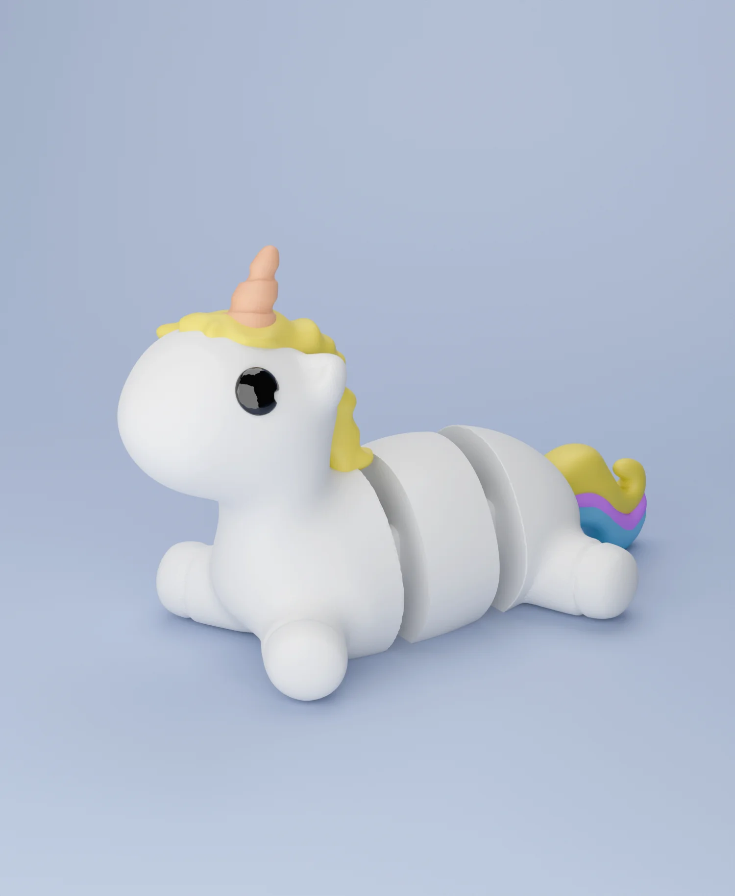3D Flexi Unicorn Keychain (Limited Time Free) 3d model