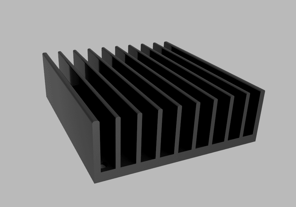 Auber D4825 SSR 25A External Heat Sink HS25ET 3d model