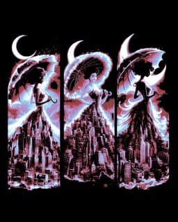 The city is what the women make of it - city dresses - Set of Bookmarks 3d model