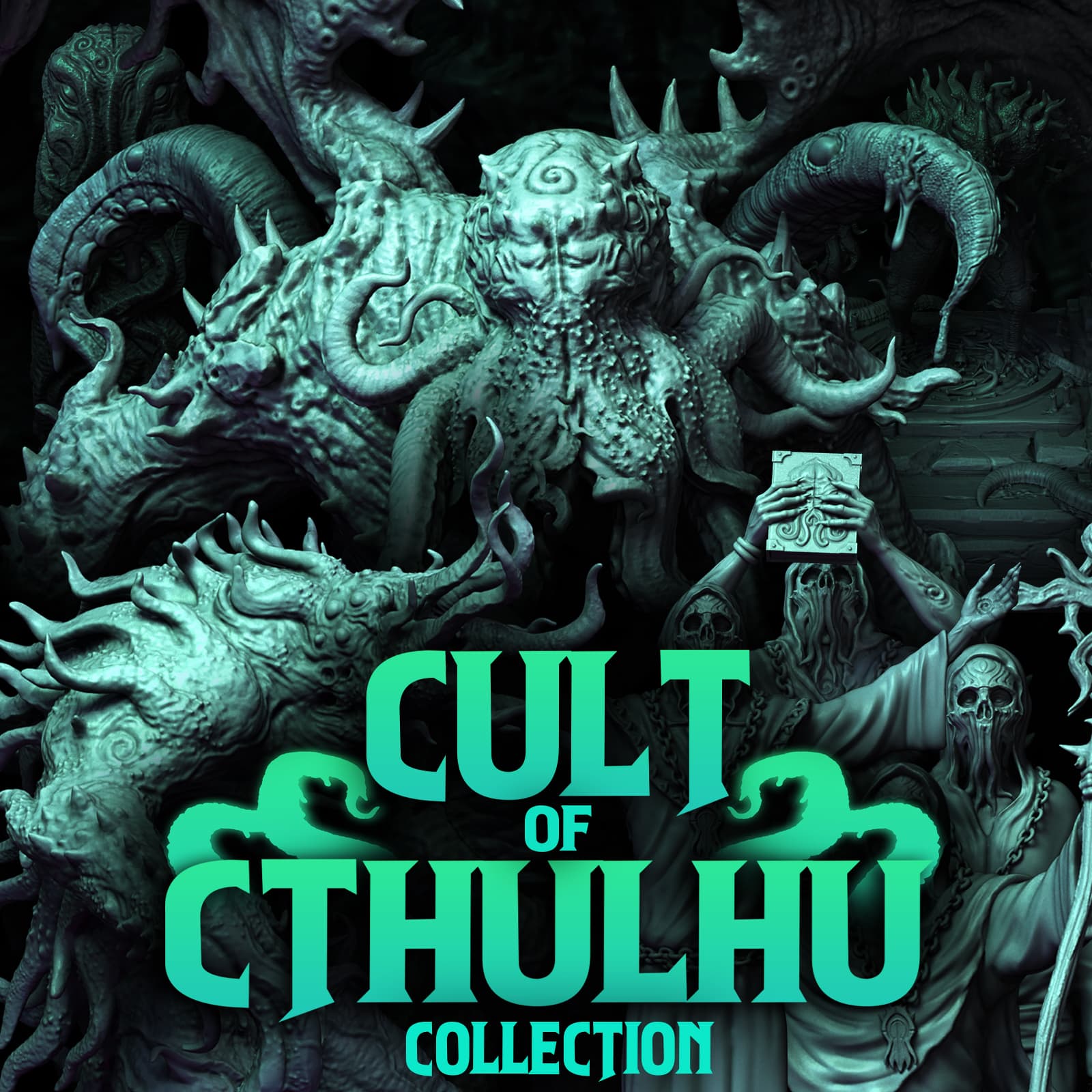 Cult of Cthulhu - Miniatures + Terrain Collection 3d model