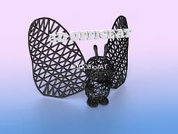 012 Butterfree Pokemon Wiremon Figure 3d model
