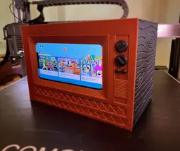 Print in Place Mini TV! Retro Version 3d model