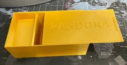 Box with sliding lid and hidden compartment 3d model