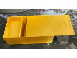 Box with sliding lid and hidden compartment 3d model