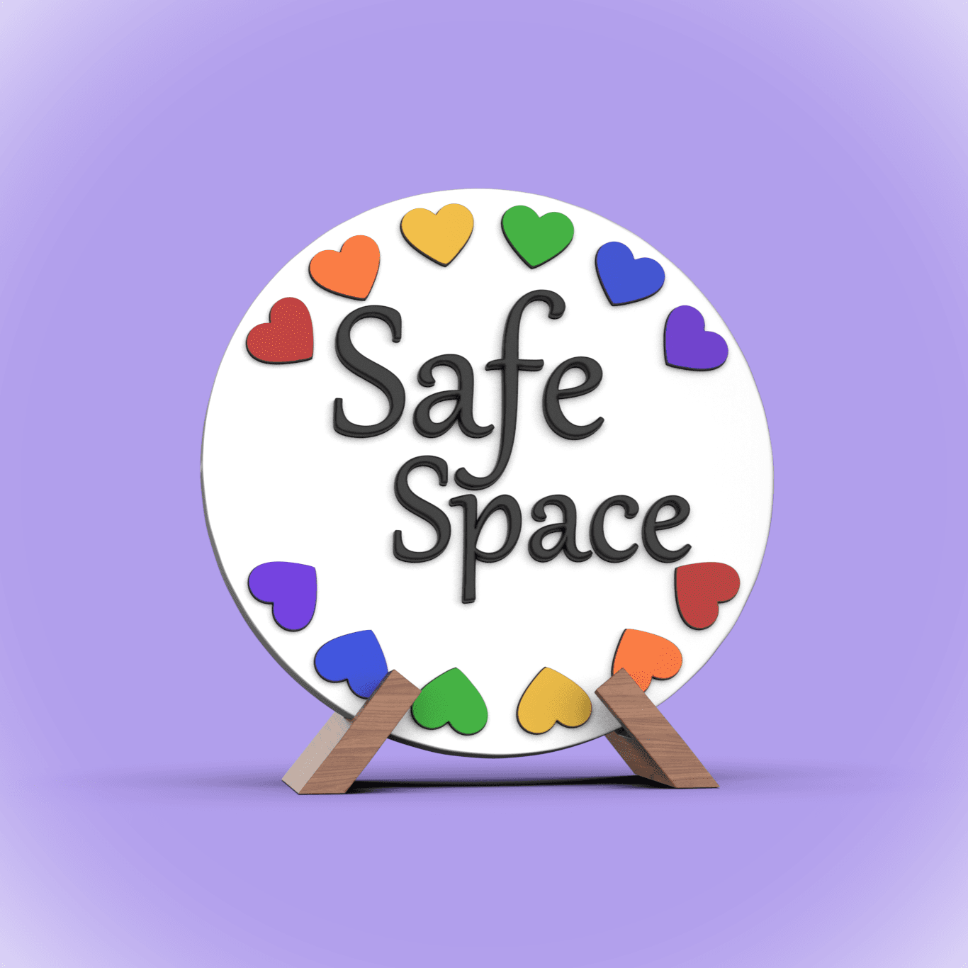 Safe Space Pride Plaque 3d model