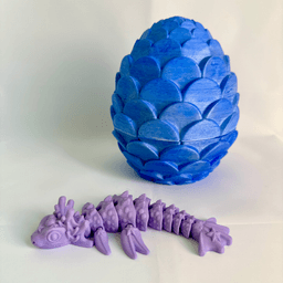 Flexi Baby Water Dragon + Egg 3d model