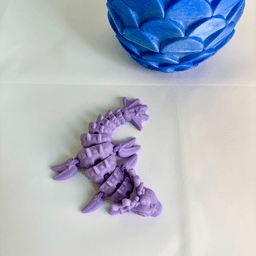 Flexi Baby Water Dragon + Egg 3d model