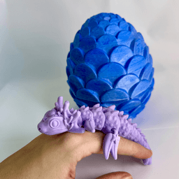 Flexi Baby Water Dragon + Egg 3d model