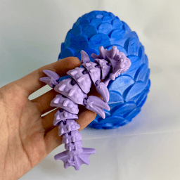 Flexi Baby Water Dragon + Egg 3d model