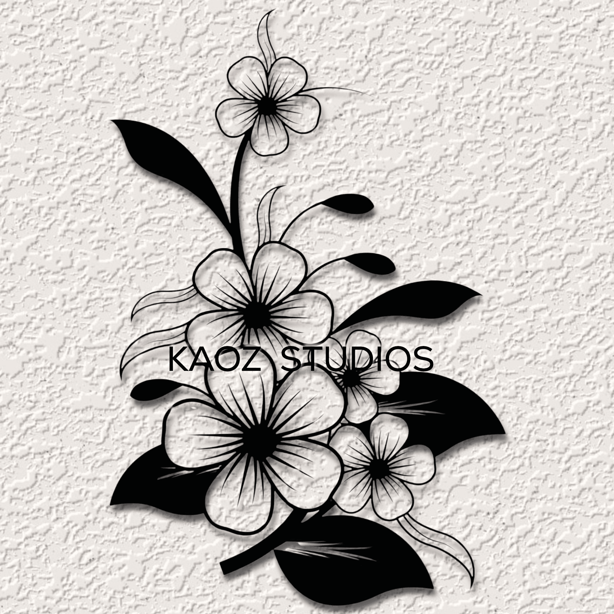 flowers wall art floral wall decor spring easter decoration 3d model