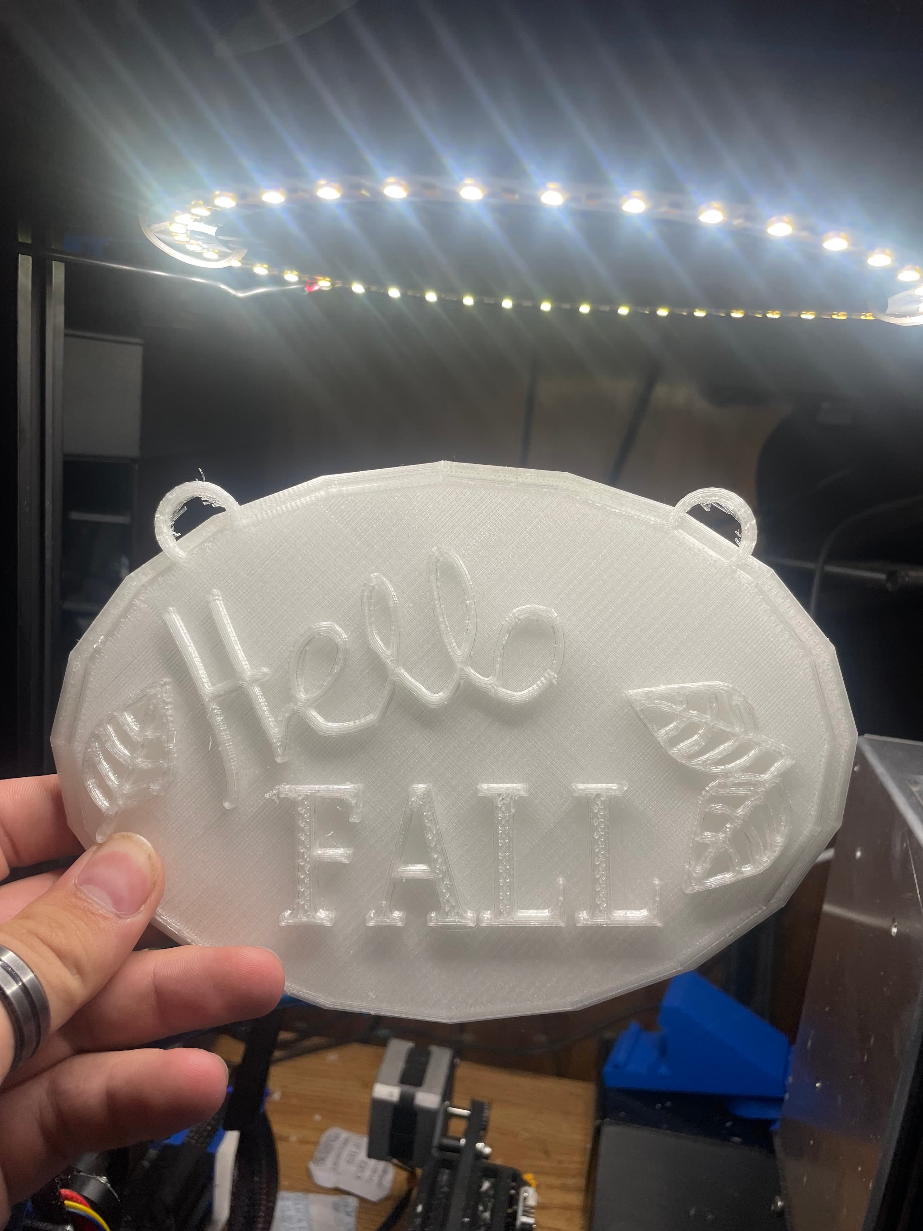 hello fall hanging sign 3d model