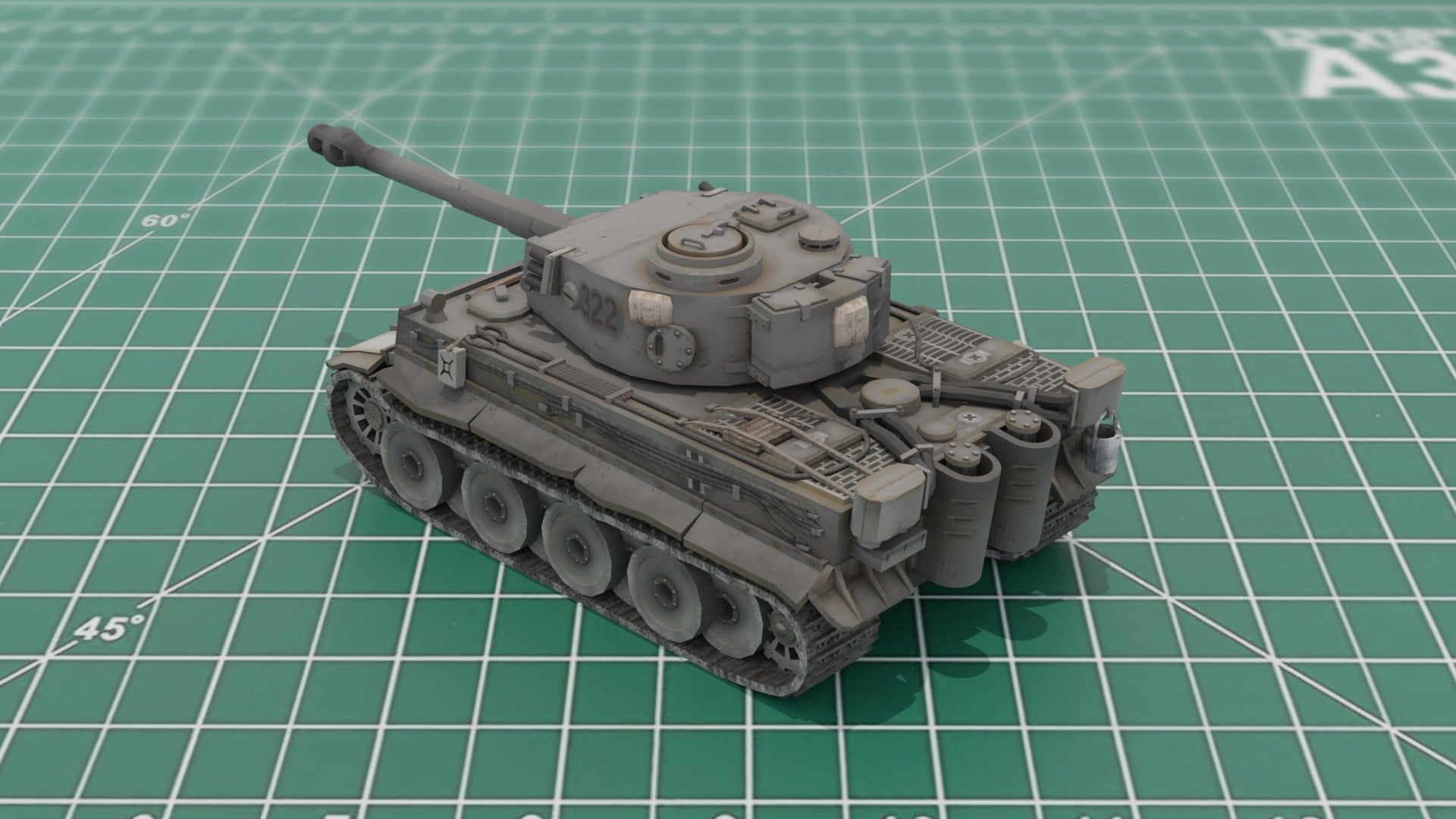 Panzer VI Tiger Tank 3D Print Model STL 3d model