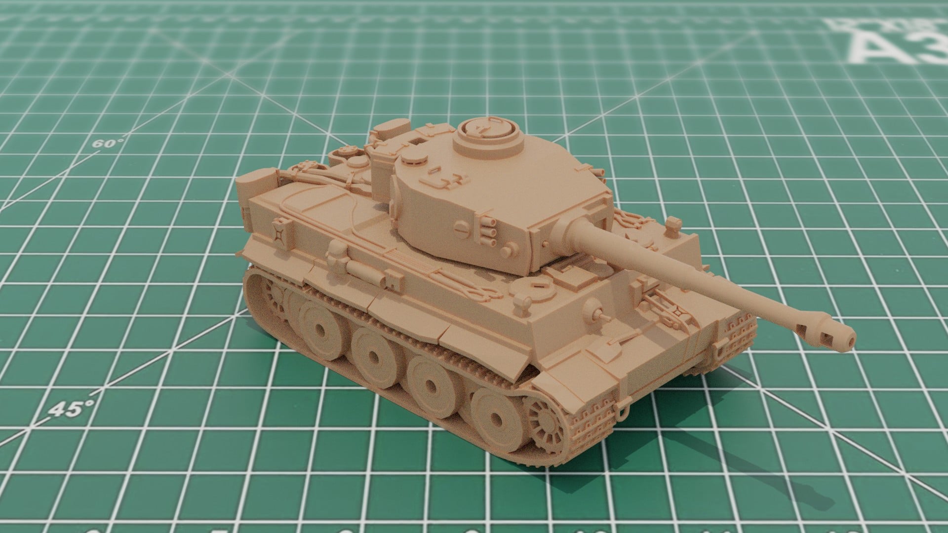 Panzer VI Tiger Tank 3D Print Model STL 3d model