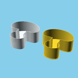 Mushroom, nestable box (v1) 3d model