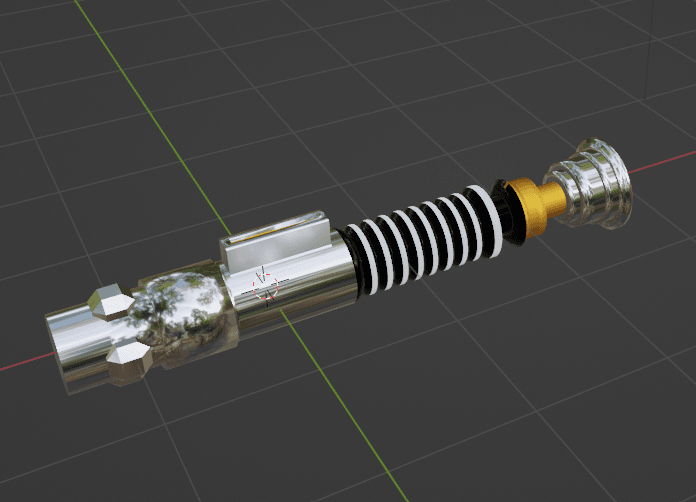 Luke Skywalker Green lightsaber 3d model