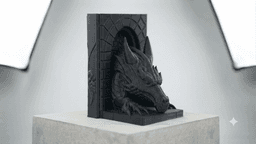 Dragon Book Nook | Fantasy Bookshelf Decor 3d model