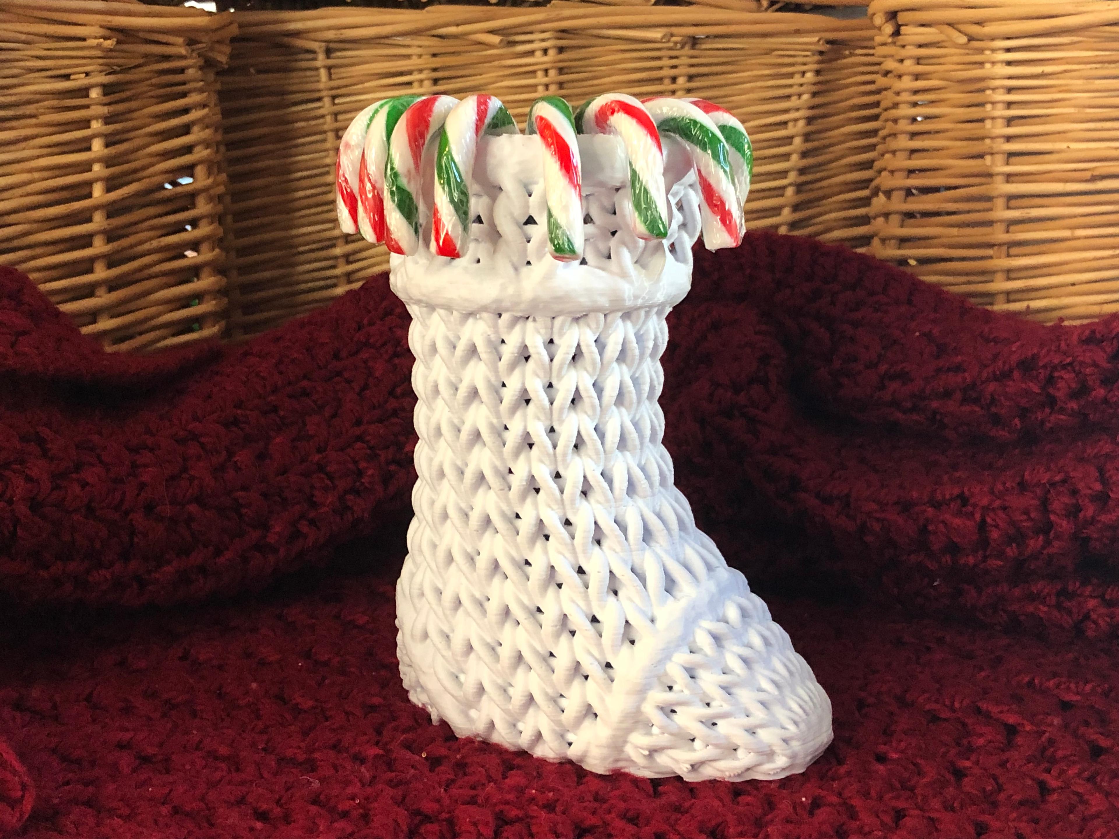 Knitted Stocking Container.stl 3d model