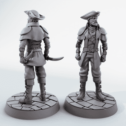 The Gentleman Bandit | RPG Mini for 32mm Tabletop Games 3d model