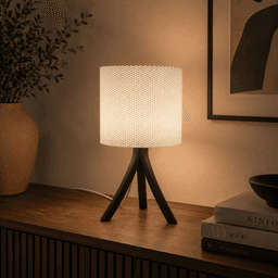 TRIPOD LAMP (WUMI) - LAMP KIT LAMP / BASKET STYLE LAMPSHADE / DESIGNER LAMP / MODERN HOMEDECOR 3d model