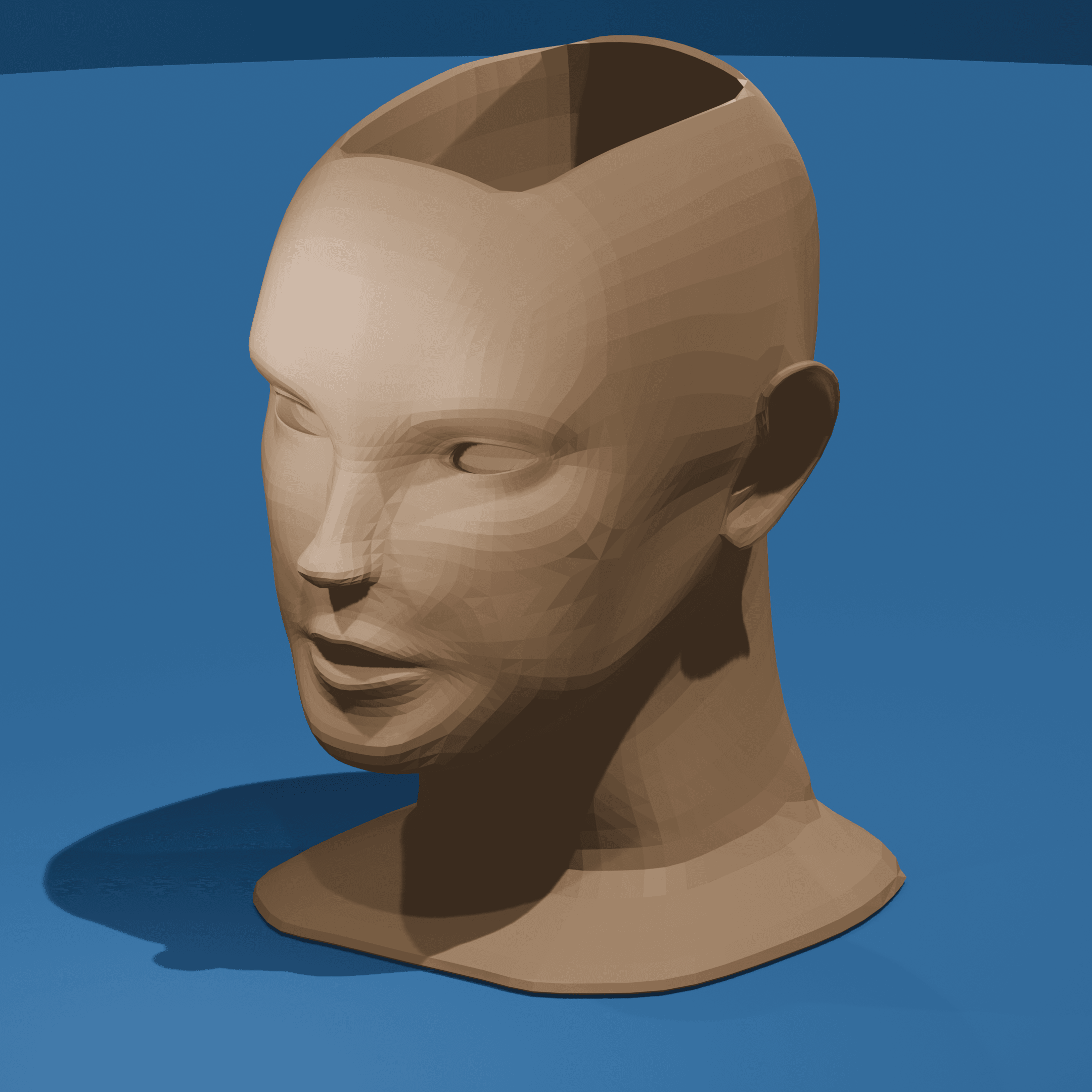 Female Head Cup 3d model