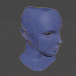 Female Head Cup 3d model