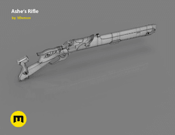 Ashe Rifle - Overwatch Cinematic 3d model