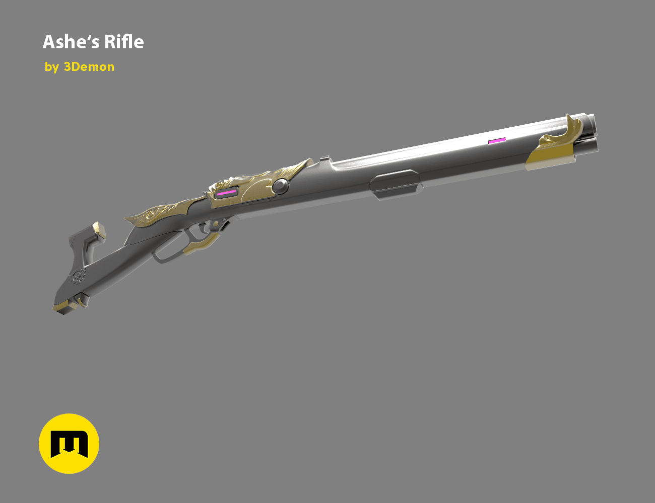 Ashe Rifle - Overwatch Cinematic 3d model