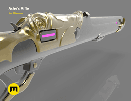 Ashe Rifle - Overwatch Cinematic 3d model