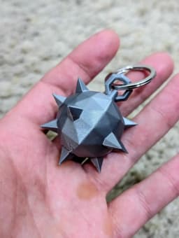 Low Poly Mace Keychain - Miniature Fantasy Weapon Accessory 3d model