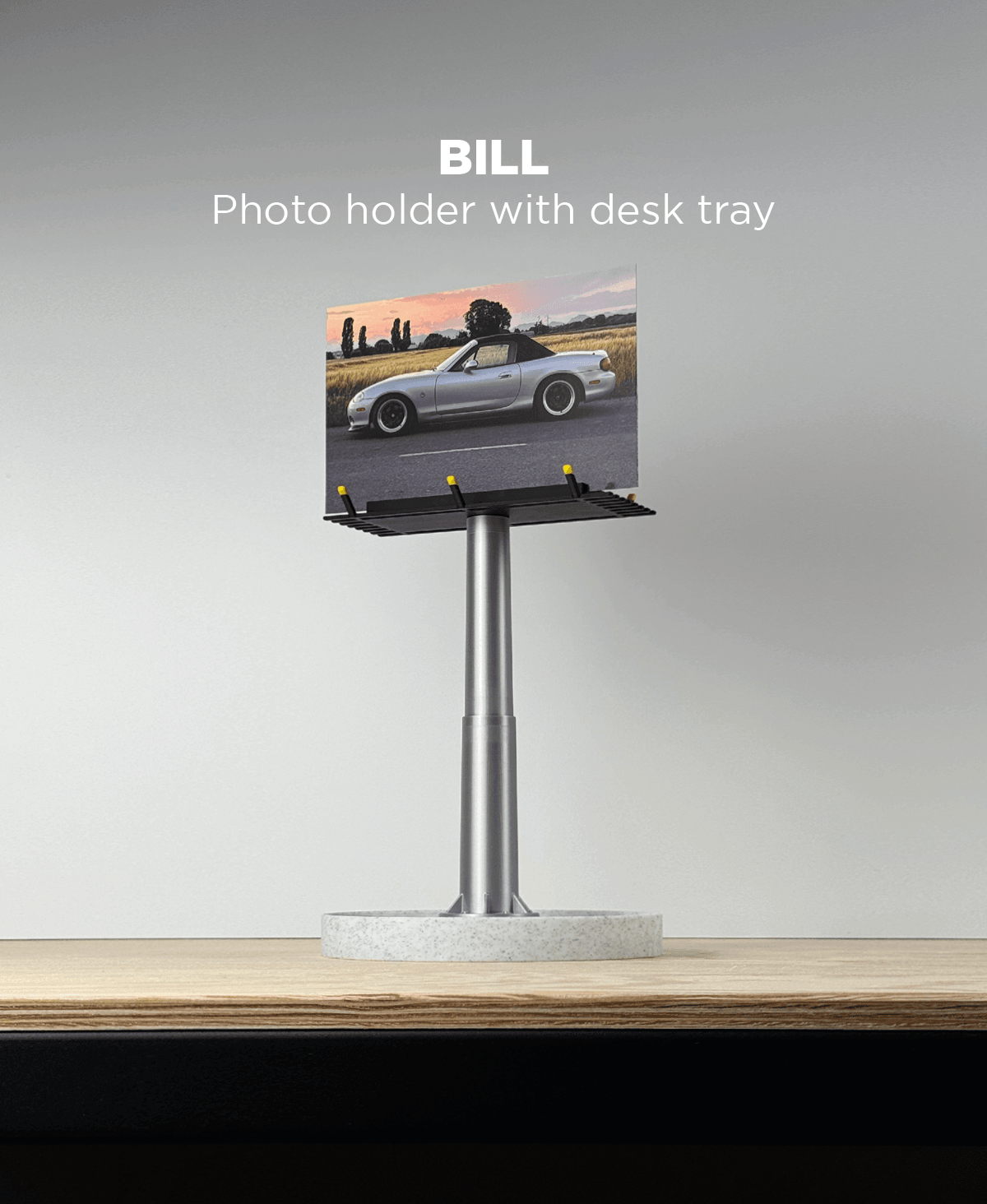 Bill, photo display holder with desk tray. 3d model