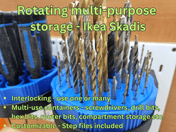 ROTATING MULTI-USE TRAYS FOR IKEA SKADIS 3d model